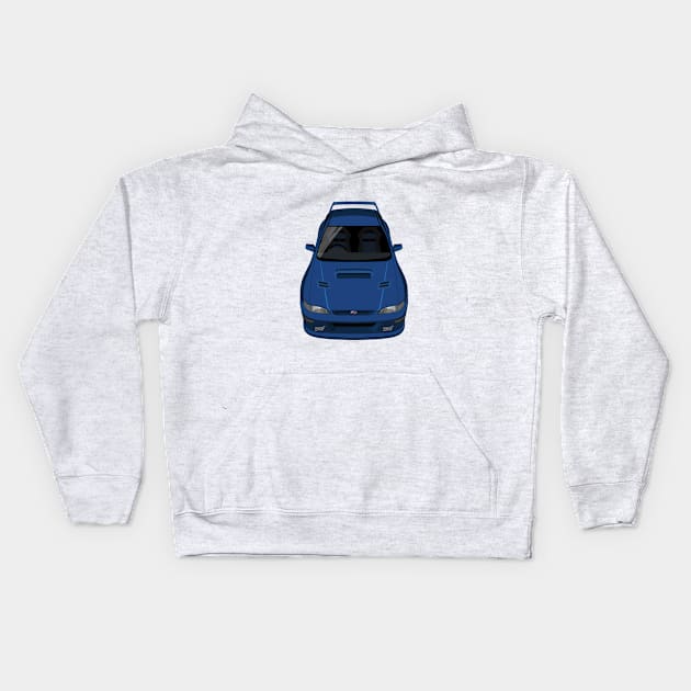 Impreza B22 STI 1st gen 1993-2000 - Blue Kids Hoodie by jdmart